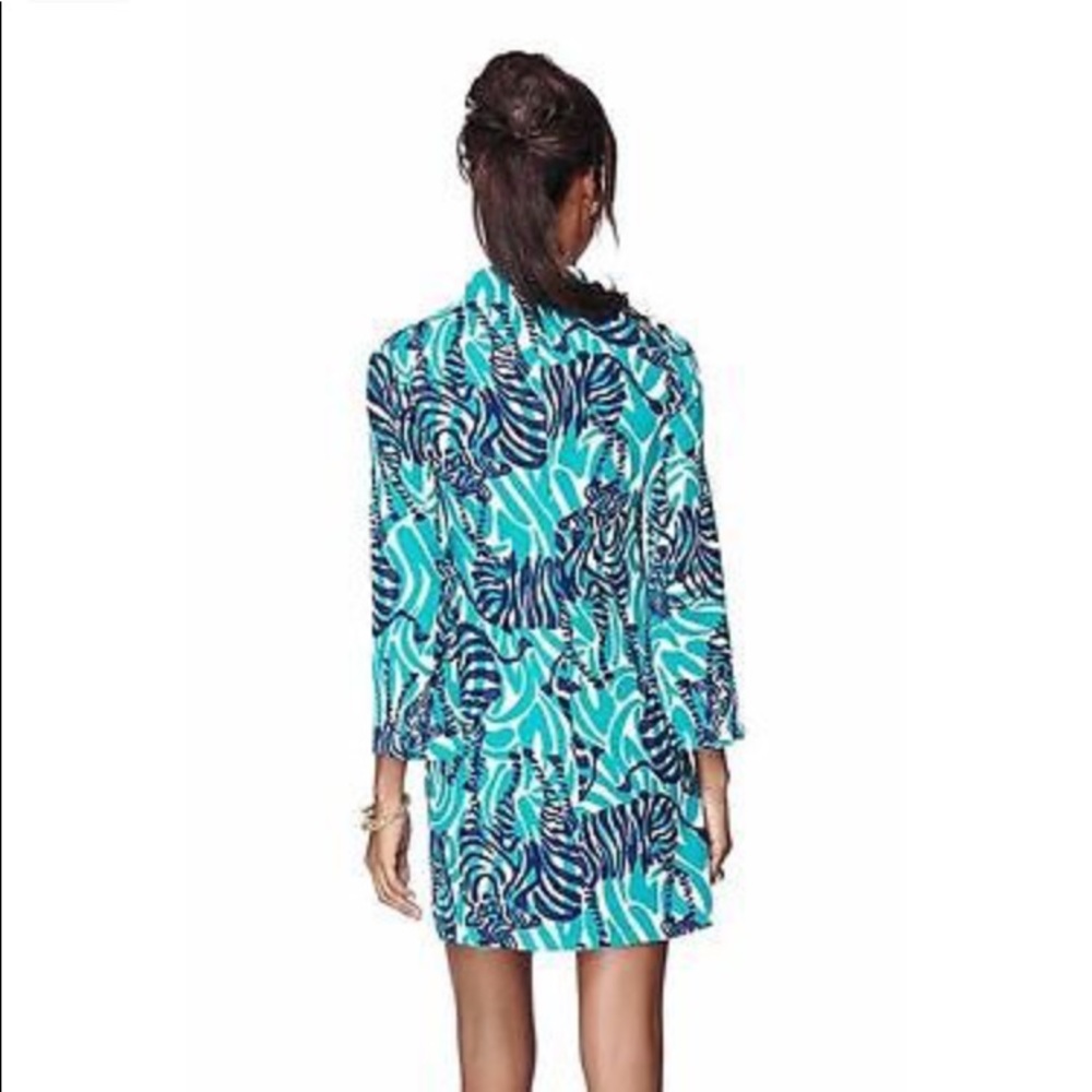 Lilly Pulitzer Im Game Bright Navy Devina Dress 14 - Picture 3 of 6